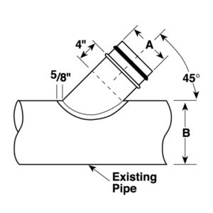 45 Degree Swedged Saddle | Sheet Metal Connectors