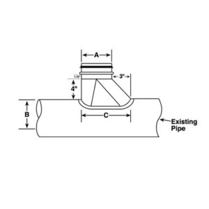 90 Degree HVAC Shoe Tap Saddle | Sheet Metal Connectors