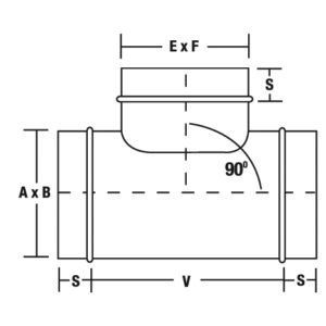 Straight Tee | Sheet Metal Connectors